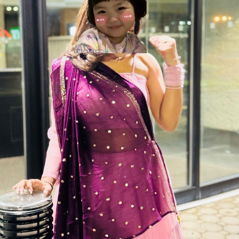 Purple and Pink Embellished choli 
Just wore it once looks brand new